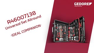 GEDORE red R46007138 UNIVERSAL SET ALLROUND IN ALUMINIUM CASE [upl. by Nauh854]