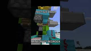 Fast 5x5 Piston Door Minecraft Console Minecraft Bedrock 119 shorts [upl. by Piwowar]