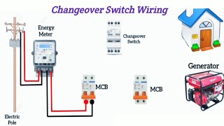 Single phase MCB Changeover Switch wiringconnectiondiagramchangeoverswitch [upl. by Christensen]