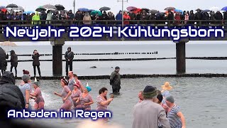 Neujahr 2024 Kühlungsborn  Anbaden im Regen [upl. by Welsh723]