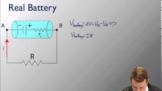 AP Physics  Ideal and Real Batteries [upl. by Nosittam]