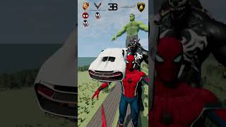 Marvel Heroes vs Sports Cars beamngdrive shorts [upl. by Lennie917]