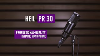 Heil Sound PR 30 Dynamic Microphone for Podcasting Broadcast Live Sound Home and Studio Recording [upl. by Anahs499]