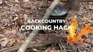 Campfire Cooking Setup for Trekking Bushcraft Skill Survival Hack [upl. by Aikenahs]