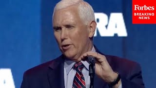 JUST IN Mike Pence Reacts After Getting Booed In Speech To NRA Convention Filled With 2024 Hopefuls [upl. by Jezebel947]