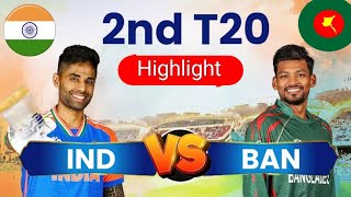 INDIA VS BANGLADESH 2ND T20 MATCH FULL HIGHLIGHT 2024   IND VS BAN [upl. by Ardnoek476]