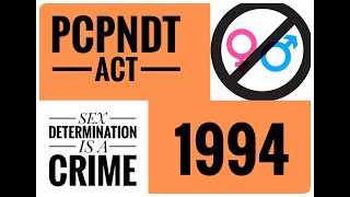 PCPNDT ACT  PNDT ACT  1994  PRENATAL DIAGNOSTIC TECHNIQUES ACT English amp Hindi [upl. by Neyu]