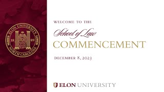 2023 Elon University School of Law Commencement [upl. by Lucias]