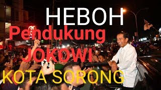 quot HEBOH quot Pendukung JOKOWI tumpah ruah di jalan Kota Sorong [upl. by Avla]