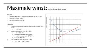 Maximale winst bij progressieve variabele kostenstijgende marginale kosten [upl. by Maretz]