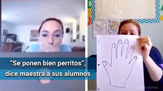 Así insultó una maestra a sus alumnos luego de olvidar apagar su micrófono durante videoconferencia [upl. by Sylera]