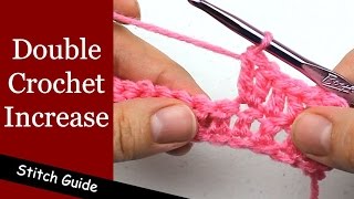 Double Crochet Increase  Stitch Guide [upl. by Akinaj]