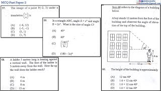 575859amp60  Geometry and Trigonometry  Multiple Choice 2  CXC CSEC Mathematics [upl. by Assenav]