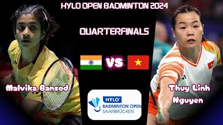 Malvika BANSOD IND vs VIE THUY Linh Nguyen  Hylo Open 2024 Badminton  QuarterFinals [upl. by Bailey]