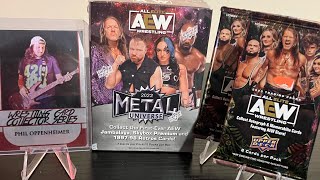 METAL UNIVERSE BLASTER  2 HOBBY PACKS OF 2023 FLAGSHIP wrestlingcards aewcards aew upperdeck [upl. by Avihs]