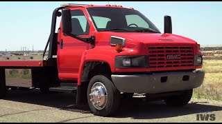 2003 GMC C5500 Top Kick with 21 ft Vulcan 10Series Steel Car Carrier from IWS [upl. by Dnalrag]