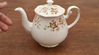 Vintage Colclough bone china teapot in Avon pattern 8656 [upl. by Vtehsta]