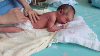 Baby massage  20 days old  Danny  Linh Kona Life [upl. by Mafala]