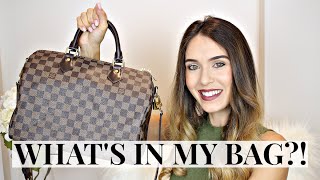 WHATS IN MY BAG  LOUIS VUITTON SPEEDY 30  Shea Whitney [upl. by Ardnahc]