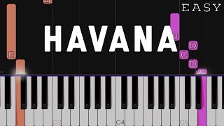 Havana  Camila Cabello ft Young Thug  EASY Piano Tutorial [upl. by Lesiram246]