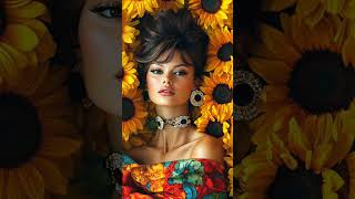 Claudia Cardinale radiant elegance amidst sunflowers [upl. by Cullie400]