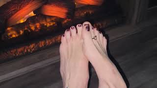 Warming up my Feet to the heaterCold FeetASMR [upl. by Nosnah]