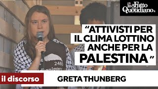 Fridays for future Greta Thunberg a Milano quotAttivisti per il clima lottino anche per la Palestinaquot [upl. by Georgianna]