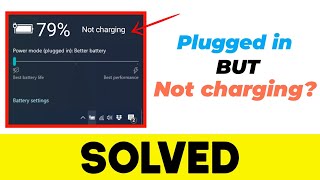 ✴️Fixed Plugged in but NOT CHARGING Windows 10  Laptop Battery 🔋💻 [upl. by Mannos235]