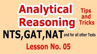 Analytical Reasoning Tips and Tricks  Lesson No 05 [upl. by Wallford]