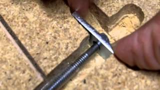 How to Use Miter Bolts to Attach 2 Pieces of Countertop [upl. by Ailemor]