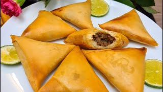 Jinsi ya Kupika Sambusa Za Nyama Tamu Samosa Recipe with English Subtitlessamosa’s [upl. by Lekcim991]