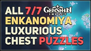 All 7 Enkanomiya Luxurious Chests Locations Genshin Impact [upl. by Sipple]