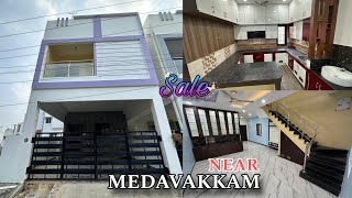 ID335📍MEDAVAKKAM NEAR 3BHK DUPLEX SEMI FURNISHED HOUSE FOR SALE medavakkam [upl. by Feltie]