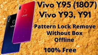 Vivo Y95 1807 Vivo Y93 y91 Pattern Lock Remove Free Tool 💯 warking [upl. by Kay]