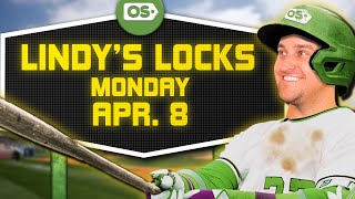 MLB Picks for EVERY Game Monday 48  Best MLB Bets amp Predictions  Lindys Locks [upl. by Karub]