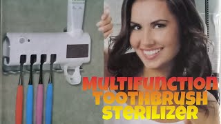 Unboxing  PunchedFree  Toothbrush Sterilizer  Toothpaste Dispenser AutoToothpaste SolarPowered [upl. by Lennon]