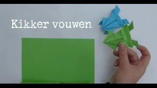 Springende kikker vouwen van papier  makkelijke uitleg  vouw instructie  origami  simple [upl. by Enrico148]