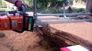 Western red Cedar slabs with an Alaskan Sawmill and Stihl MS 660 [upl. by Matelda379]