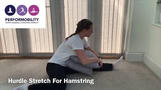 Hurdle Hamstring Stretch  PERFORMOBILITY [upl. by Ailisec953]