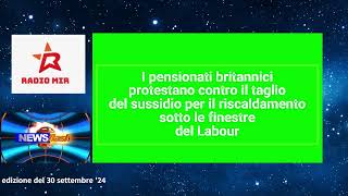 Gr Pensionati mondo 300924 InpsCgil Giornata internazionale anziani Proteste pensionati Uk [upl. by Eila]