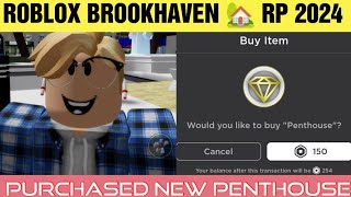 ROBLOX Brookhaven 🏡 RP 2024  Purchased New Penthouse [upl. by Saidel]