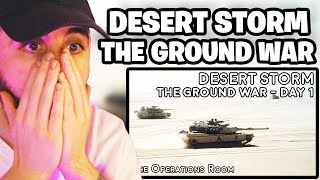 Brit Reacts to Desert Storm  The Ground War Day 1  Crush the Saddam Line [upl. by Ahtera]