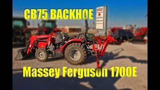 Massey Ferguson CB75 Backhoe installed on 1700E Series Compact Tractor [upl. by Nerag]