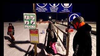 We go snowboarding at night in Edmonton Canada [upl. by Shreeves]