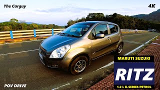 Maruti Suzuki Ritz POV Driving  2010 Model  12 L Kseries Petrol  4K  The Carguy  ASMR  31 [upl. by Hayidah134]