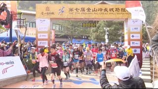 Over 2000 Runners Tackle Daunting Jinshanling Great Wall Marathon [upl. by Accber]