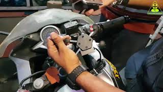 DIY  MOBILE MOUNT IN FAIRED BIKE LIKE CBR 250 RS 200 ETC  IN HINDI [upl. by Zanas141]