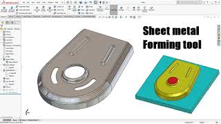 Sheet metal  Forming tool  Solidworks Tutorials [upl. by Vedis668]