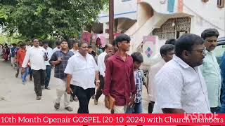 🔴OPENAIR GOSPEL 20102024 WITH CHURCH CONGREGATION bethanychurchnarasaraopet5648 [upl. by Ardnahs]