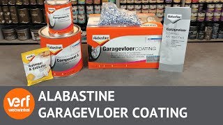 Garagevloer coating online kopen Wat zit er in de Alabastine Garagevloer coating set [upl. by Epner393]